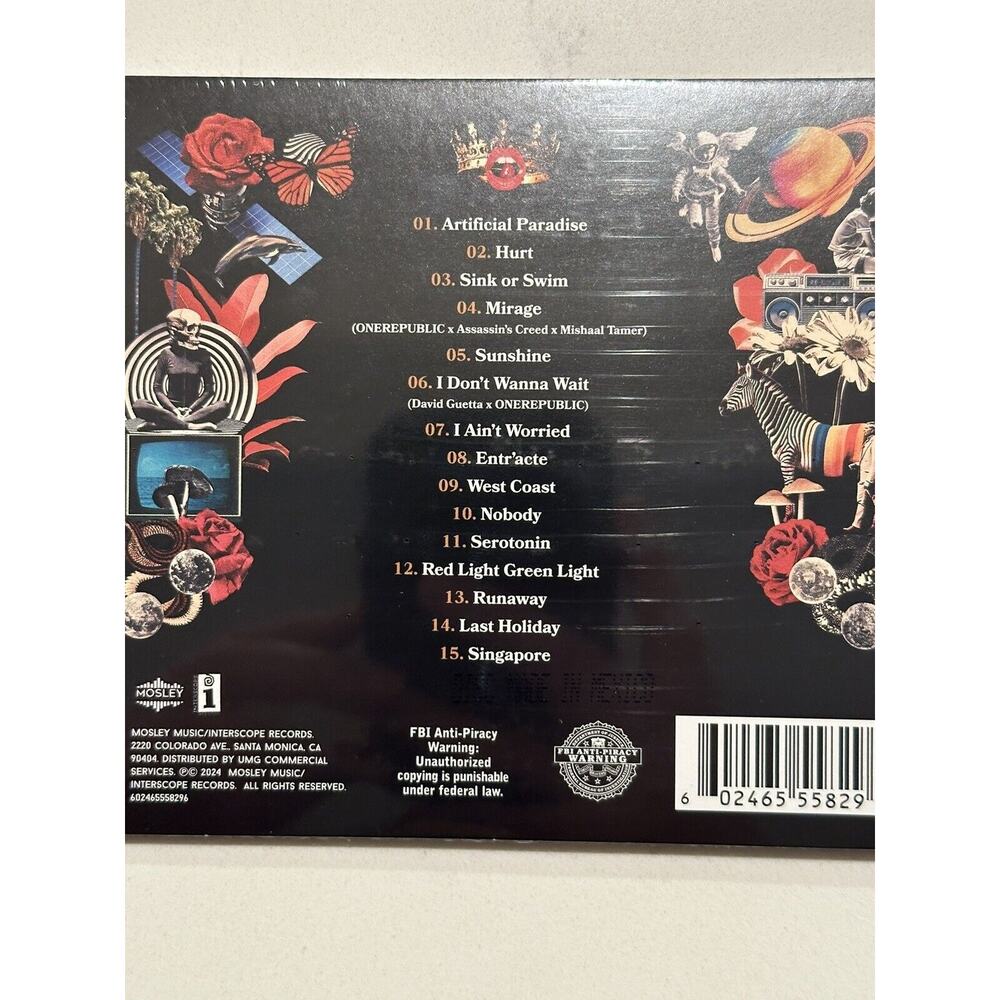 OneRepublic SIGNED Artificial Paradise CD - One Republic Autographed RARE #4 - Picture 10 of 10
